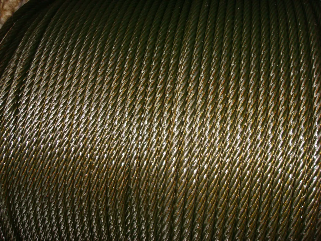 Elevator 8X19s+Sisal Core Steel Wire Rope Ungalvanized Wire Rope