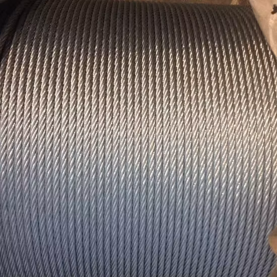 Cable de acero galvanizado y no galvanizado eléctrico 6X19 +Iwrc con precio de fábrica de 1/2 pulgada