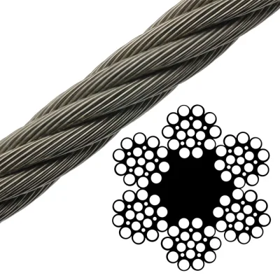 Línea de perforación con cable de acero inoxidable/galvanizado/brillante Fiber Core 6X21