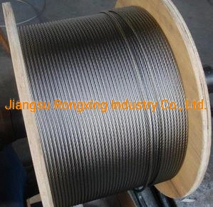 SUS 304 7*7 cuerda de alambre de acero inoxidable de 0,27 mm para la fuerza de tracción alcanza 58n