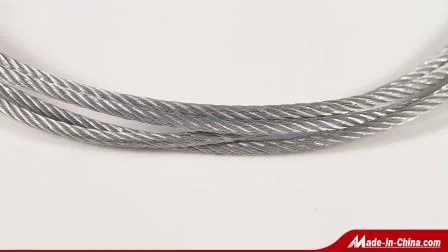 Plástico PVC PE PA6 PA12 Cable de acero galvanizado recubierto de vinilo de nylon para aviones