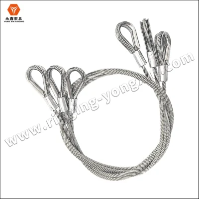 Fabricante de China Eslingas de aparejo Cable de acero inoxidable con gancho|Eslinga de cable Eslinga de cable Eslinga de cable de acero galvanizado estándar ASTM de China
